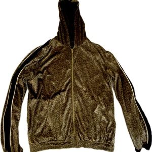 Women’s Zara Animal Print Hooded Zip Up Jacket, Size Large